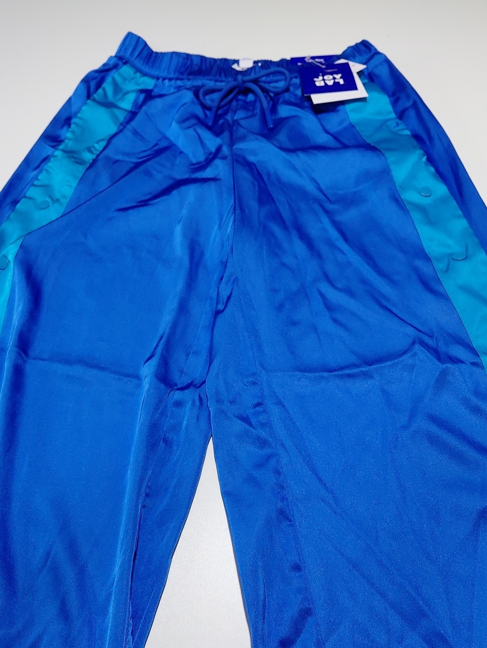 JOY LAB  Women's Low Rise Straight Leg Adjustable Drawstring Blue Pants Sz   XXS